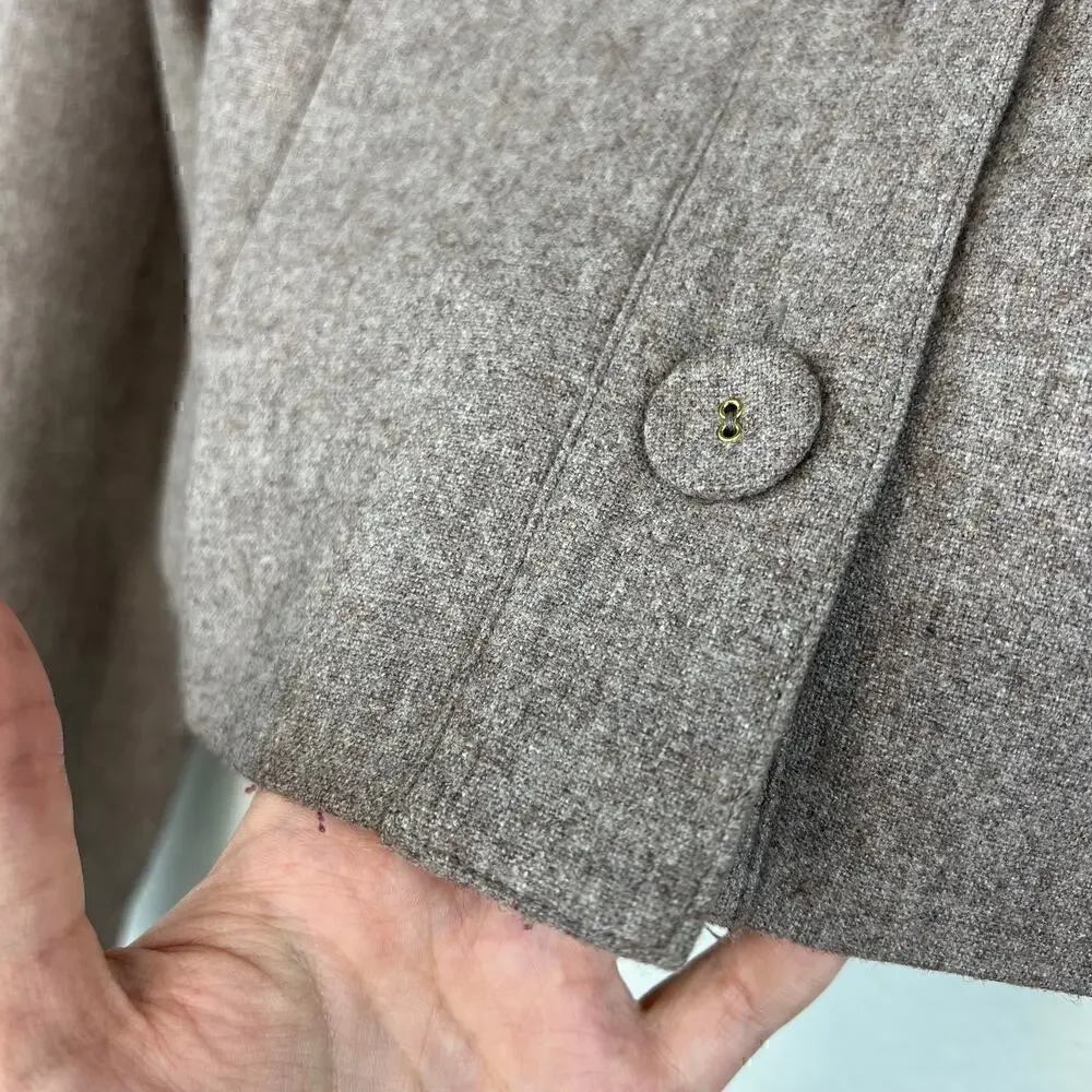 Tabitha by Anthropologie Wool Blend Blazer Size 2 Pleated As You Please Corpcore